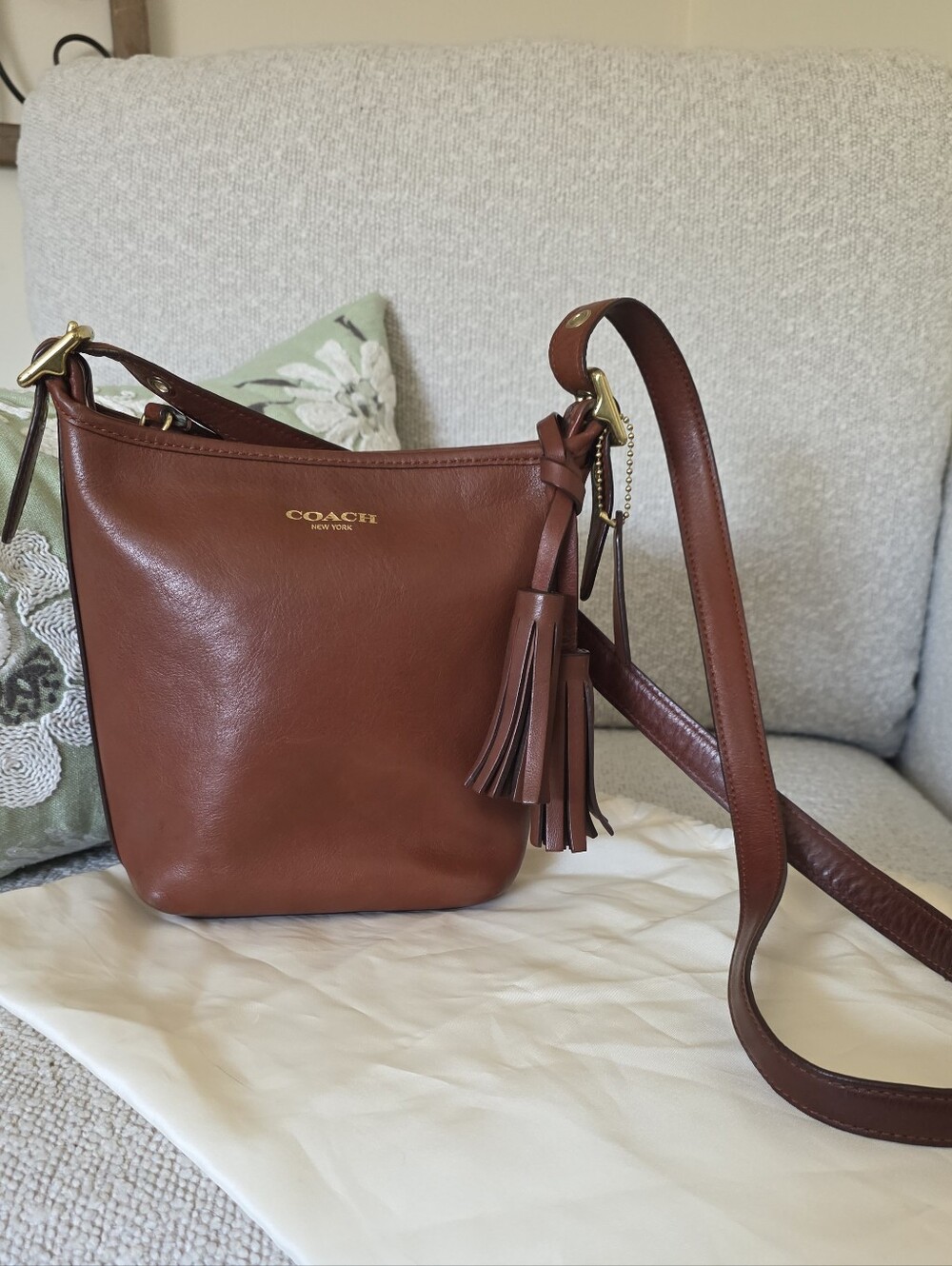 Coach Legacy Mini Duffle Crossbody Bag #19901 – Cognac Camel Leather